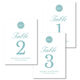 Lagoon Circle Initials Table Number Cards Image 1 of 3
